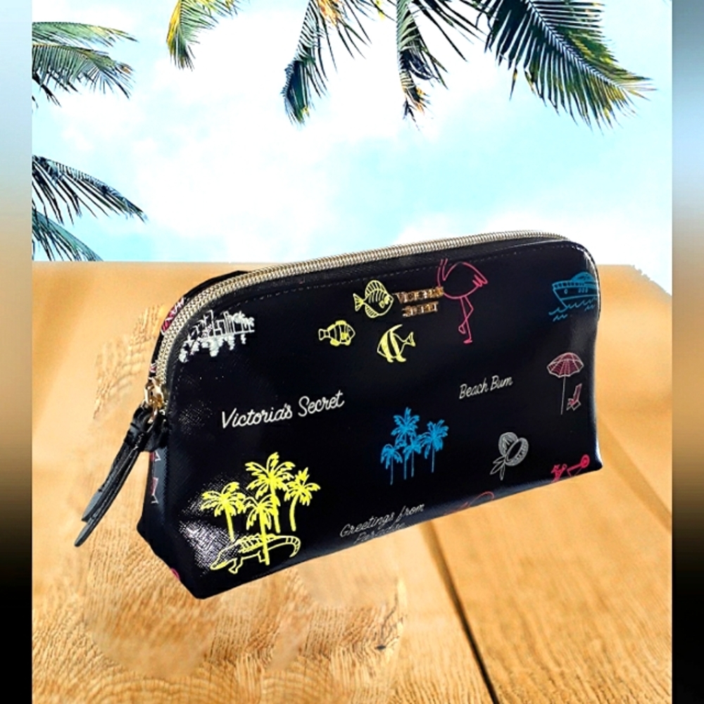 - ***TROPICAL THEME*** VICTORIA'S SECRET PARADISE  FUN COSMETIC POUCH NW…